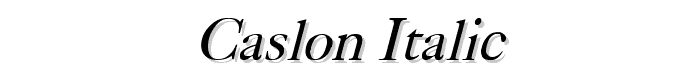 Caslon Italic font